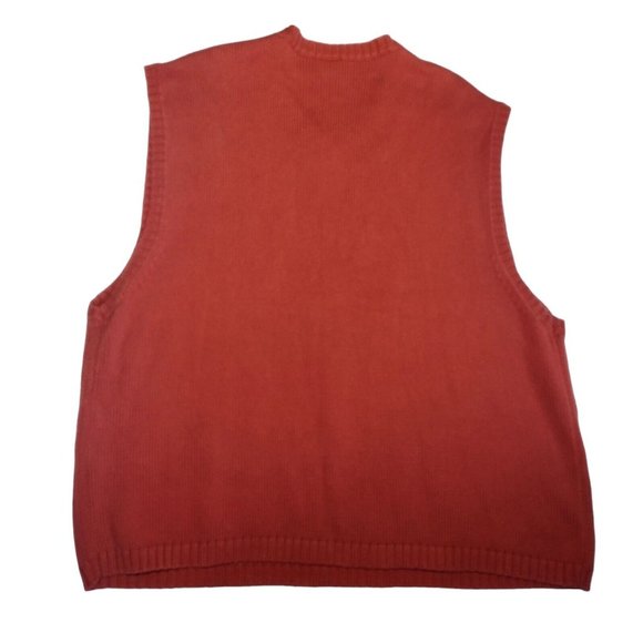 Vintage cXs 21 Ribbed Sweater Vest Mens Size XXL Rust Australia Dad Pullover - Picture 4 of 6